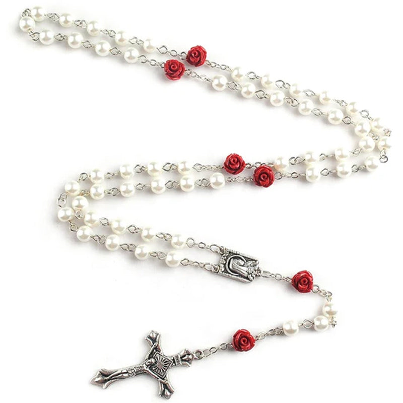 Cross Rosary Crucifix Necklace