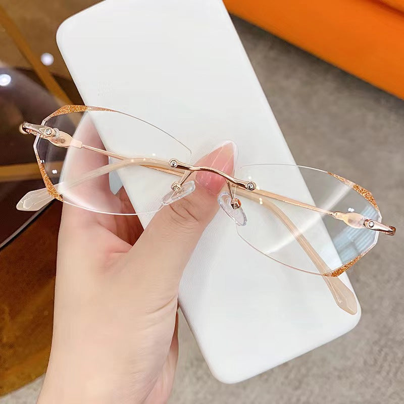 Fashionable Anti-blue Light Rimless Reading Glasses