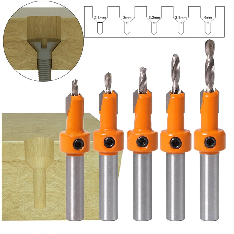 Woodworking Countersink Drill Tapered Hole Drill