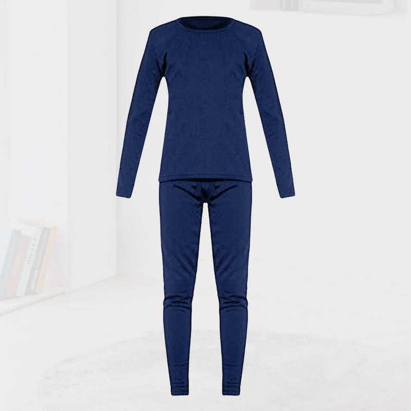 Comfortable Warm Solid Color Long Sleeve Pajamas