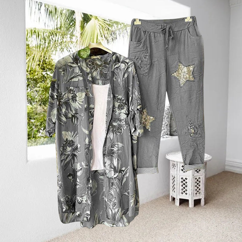 Printed Top Pants Set