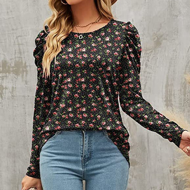 Printed Crew Neck Belted T-shirt