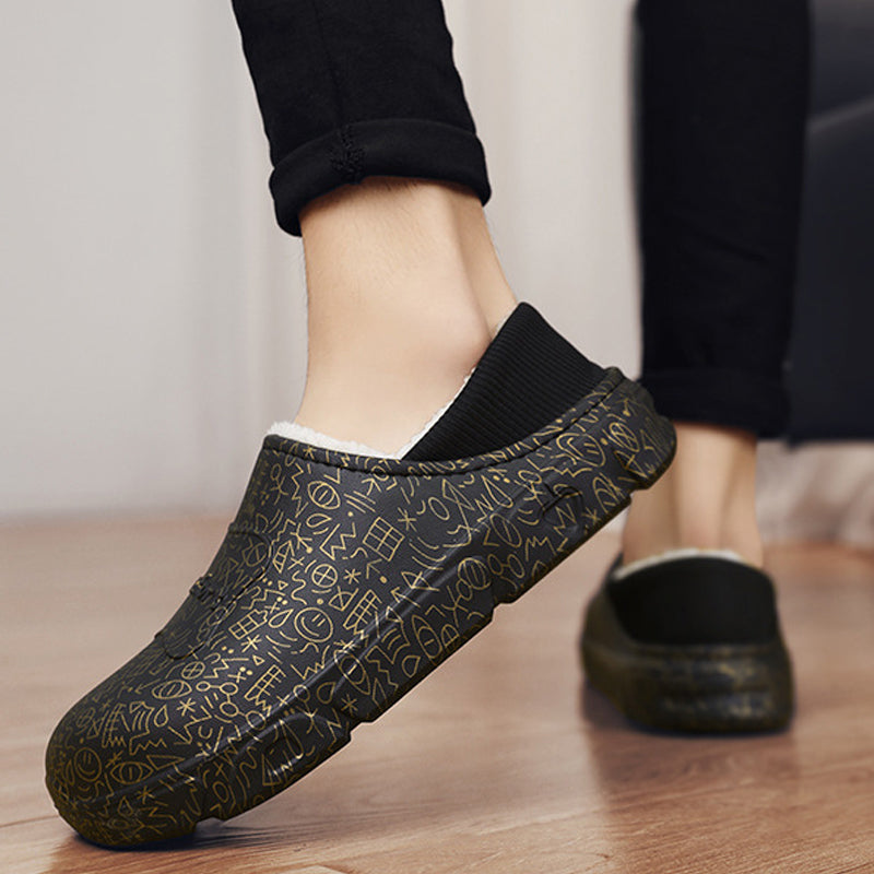 Men's Indoor Warm Plush Cotton Shoes