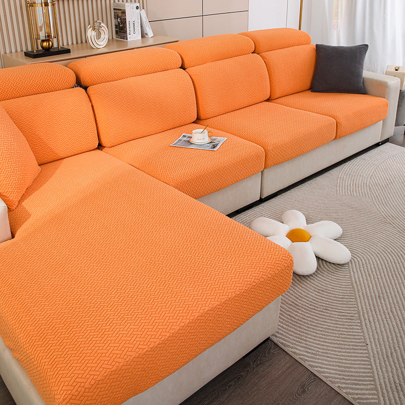 Wrap-around stretch sofa cover