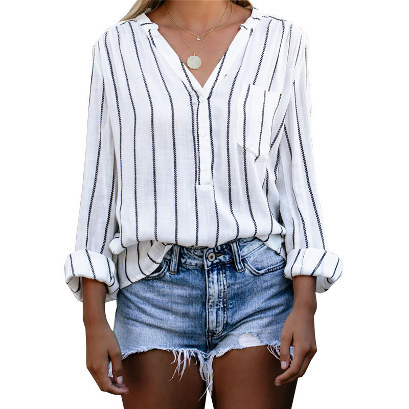 Single Breasted Striped Shirt