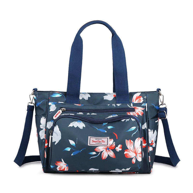 Large Capacity Floral Pattern Canvas Bag