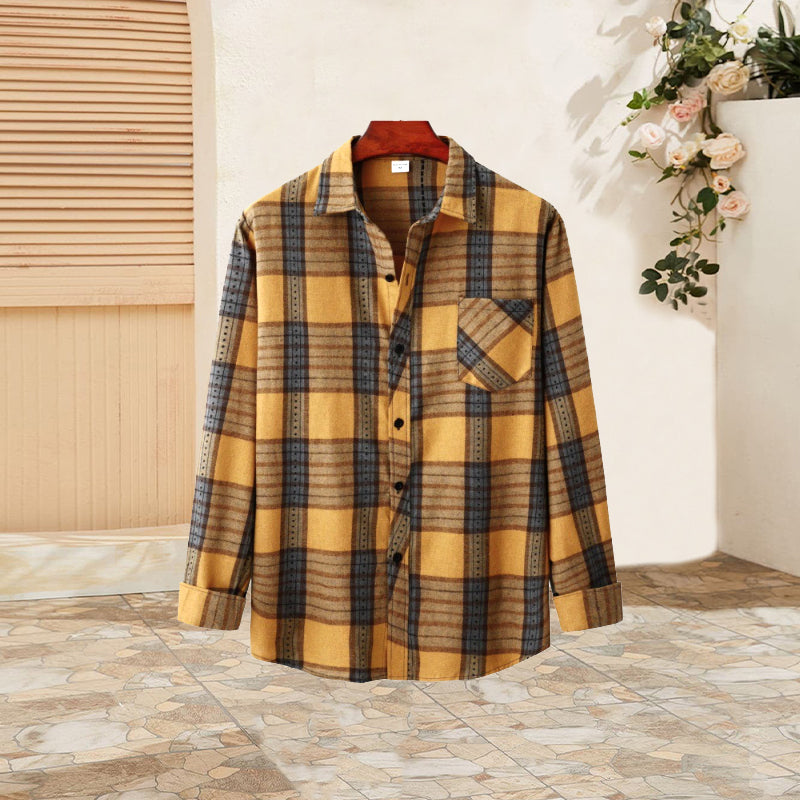 Men's Plaid Loose Shirt