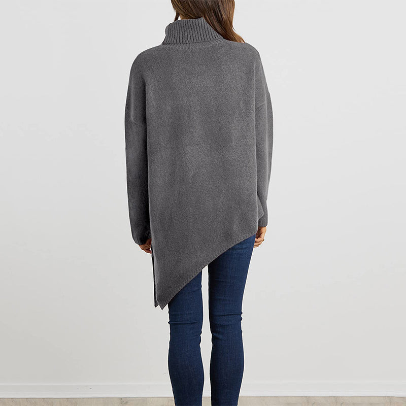 Irregular Turtleneck Sweater