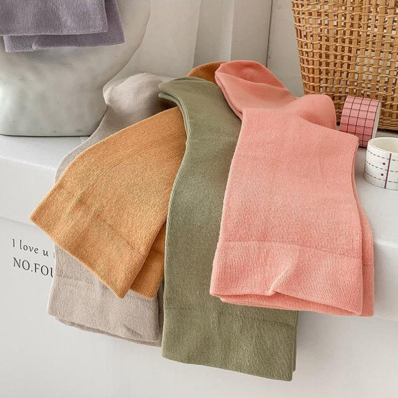 Girls' Solid Color Socks