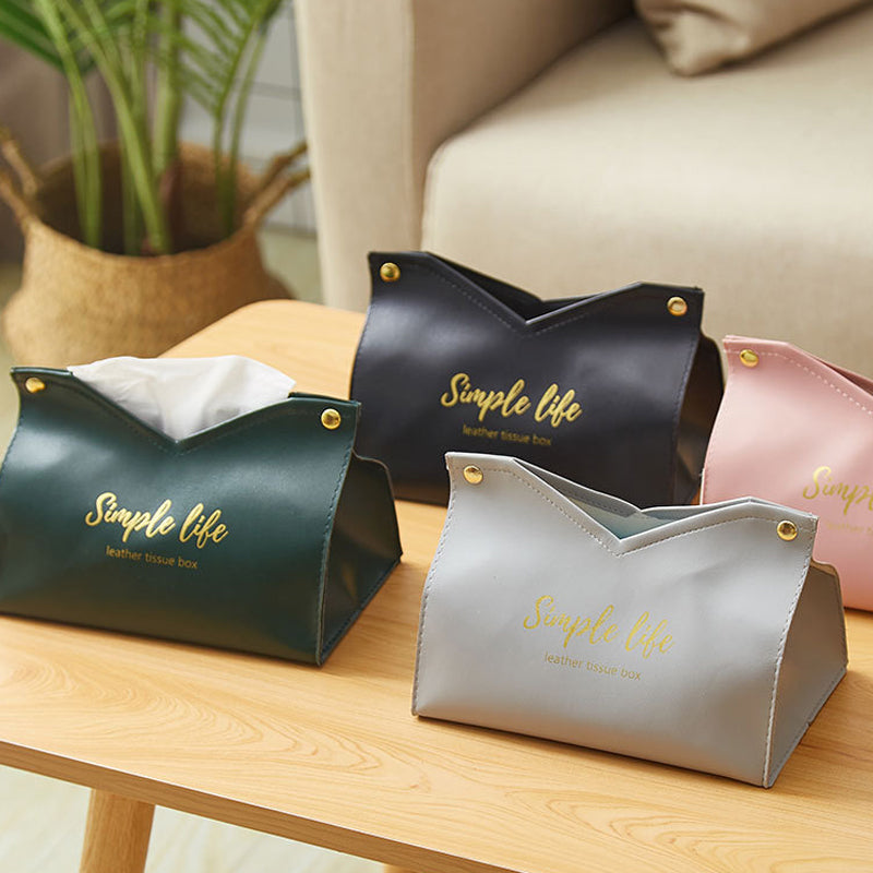 Leather Tissue Storage Box