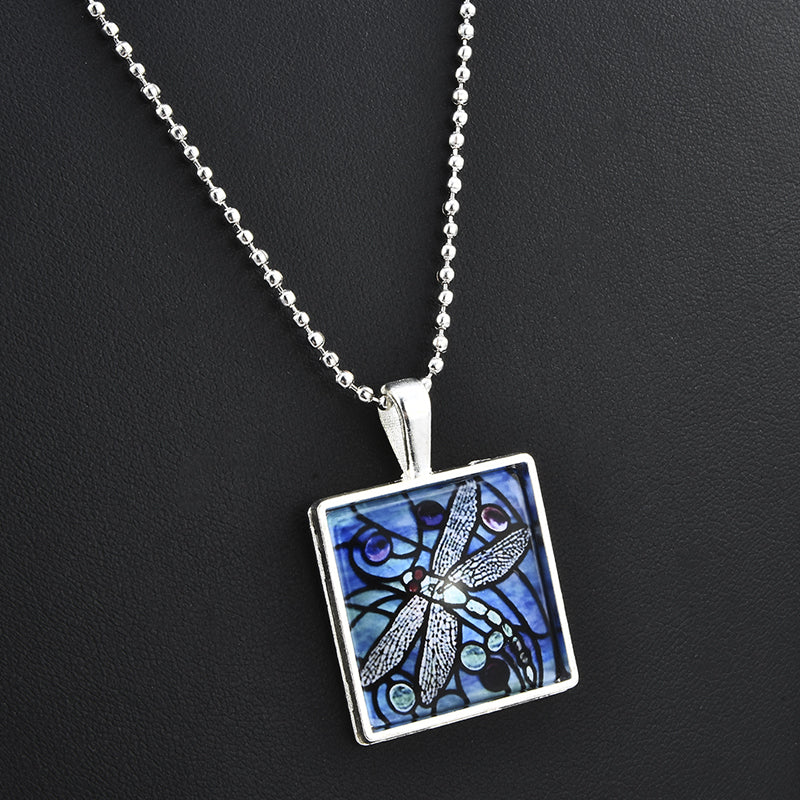 Insect Glass Pendant Necklace