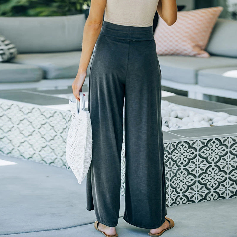 Loose Knit Wide-Leg Pants