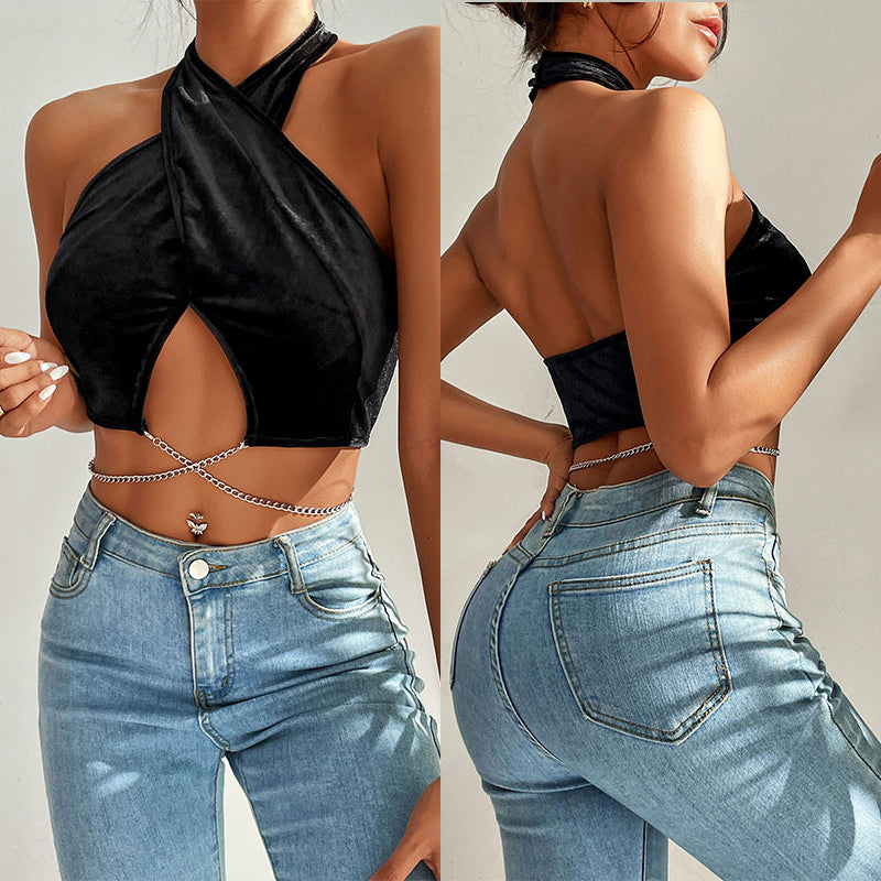 Sexy Chain Halter Tank Top