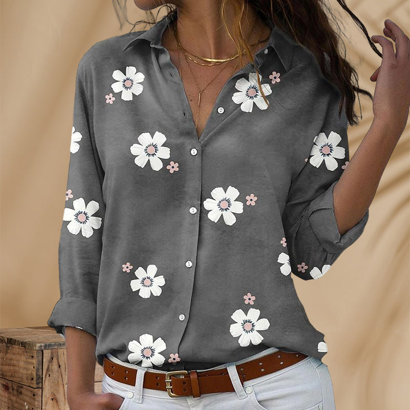 Floral Lapel Shirt
