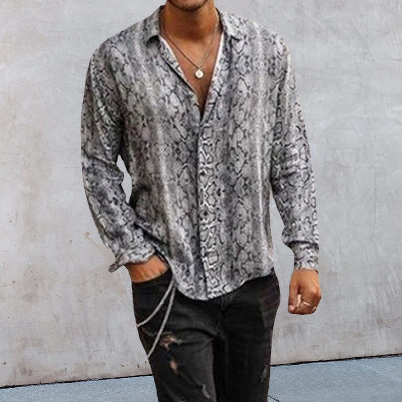 Snake Print Casual Shirt