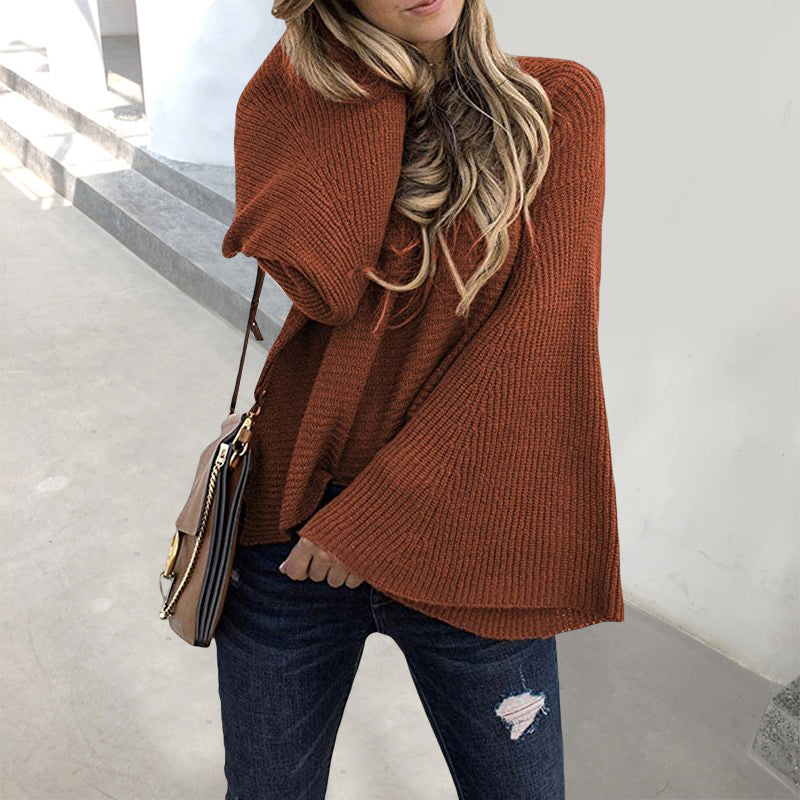 Flared Sleeve Knit Sweater