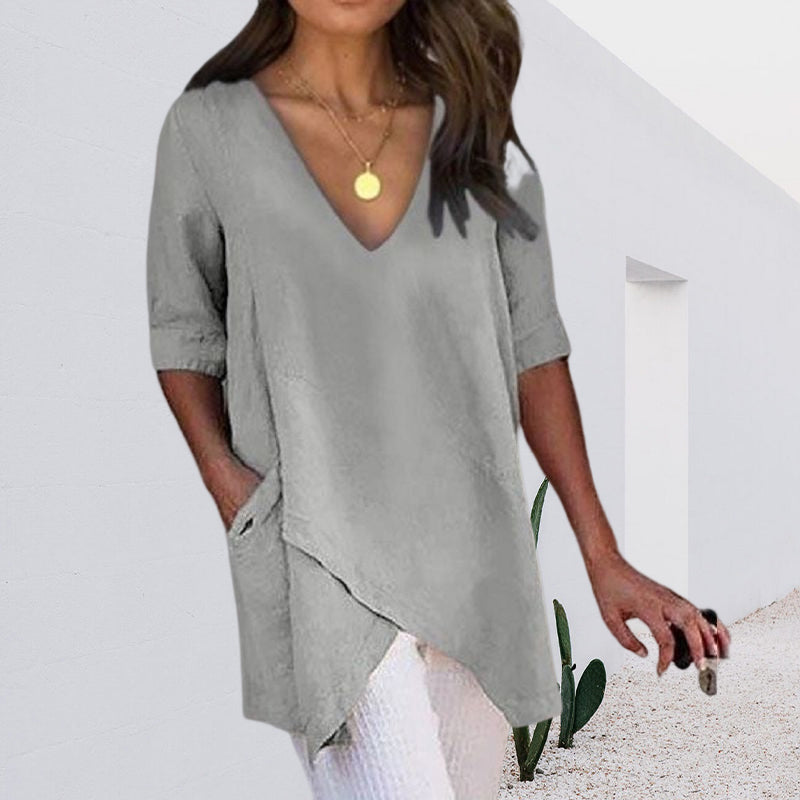 Irregular Half Sleeve T-Shirt