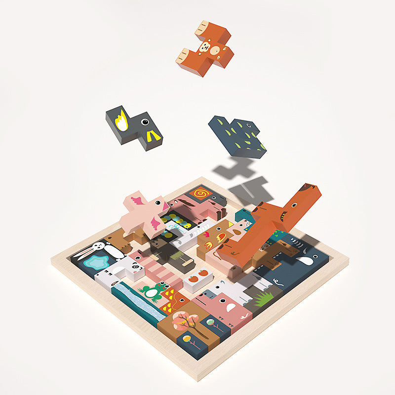 Wooden Russian Blocks Puzzle