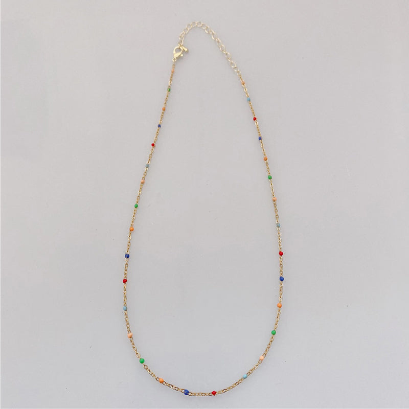 Enamel and Gold Necklace