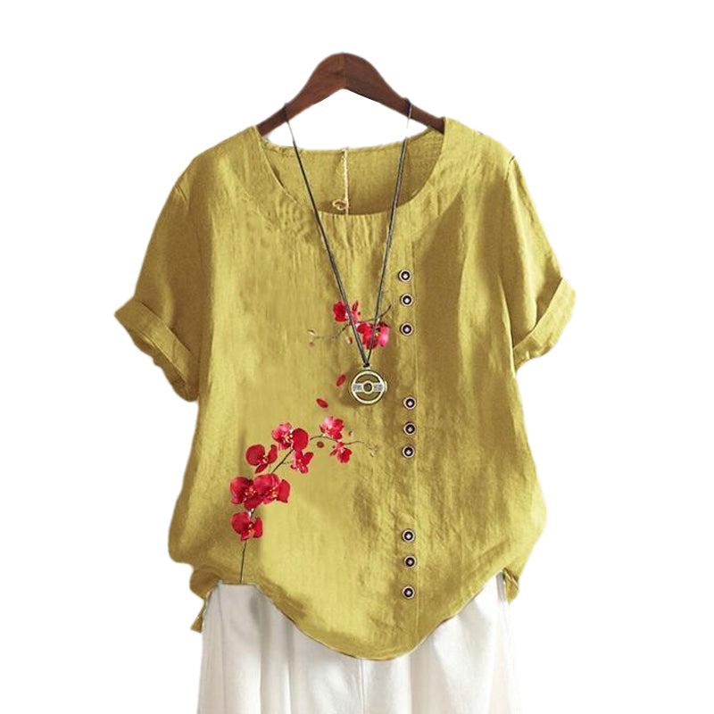 Cotton Linen Vintage T-Shirt