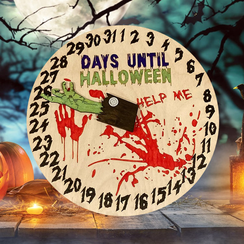 Halloween Countdown Wooden Decoration