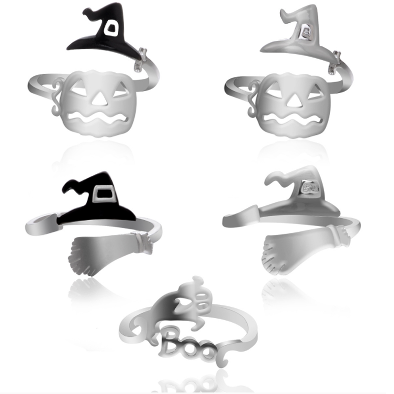 Halloween Pumpkin Witch Hat Ring