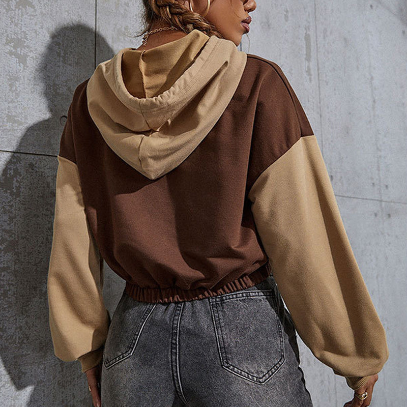 Cropped Casual Sports Hoodie