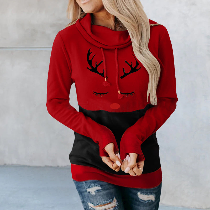 Christmas Patchwork Long Sleeve Sweatshirt