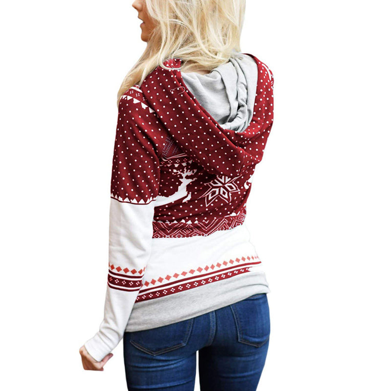 Christmas Print Pocket Sweatshirt