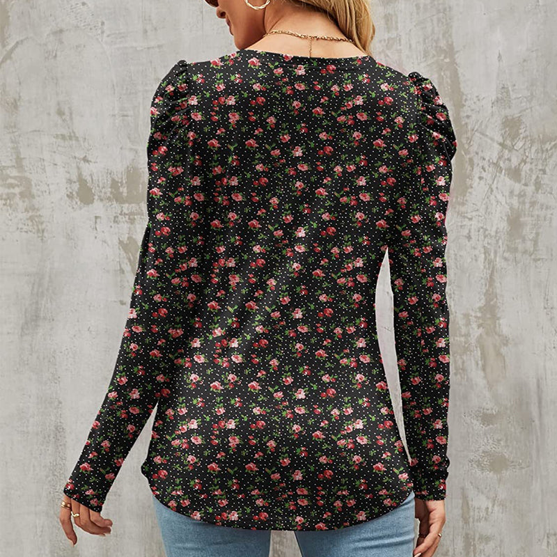 Printed Crew Neck Belted T-shirt