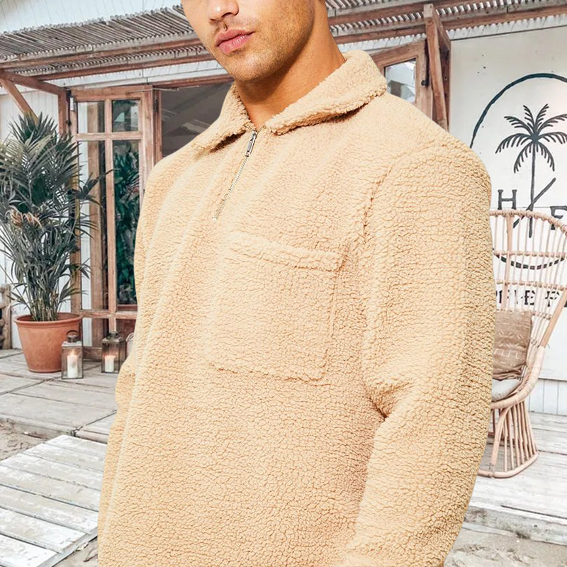 Standing Collar Loose Plush Sweater