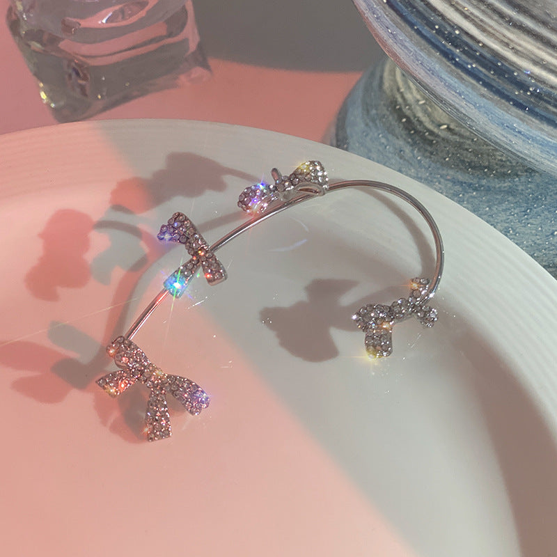 All-match Diamond Bow Earrings