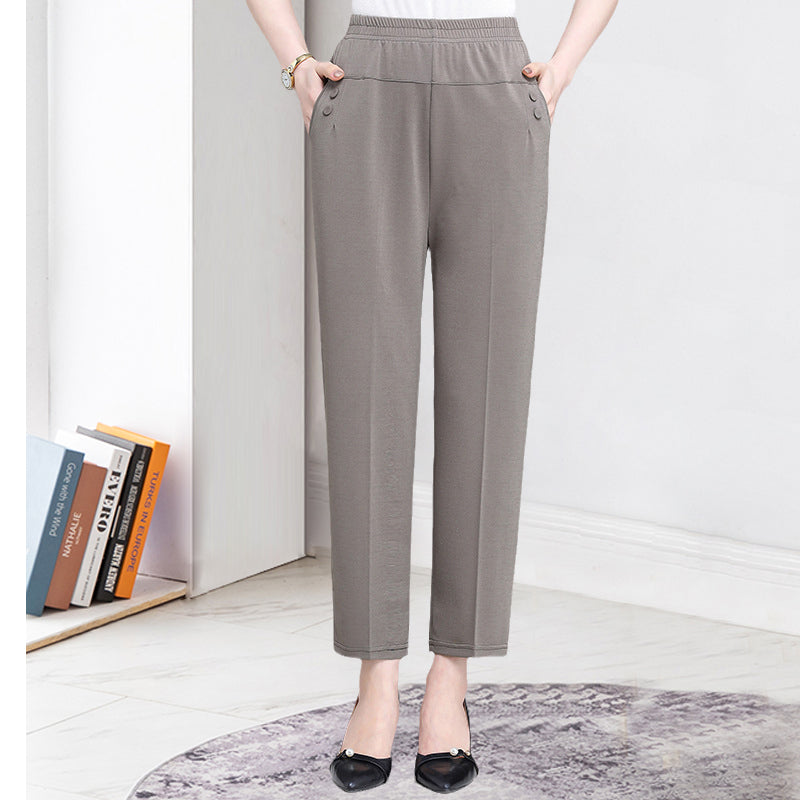 High Waist Cropped Trousers