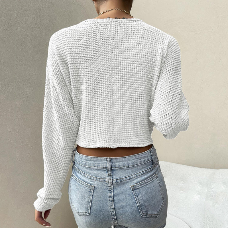 Knitted Drawstring T-shirt