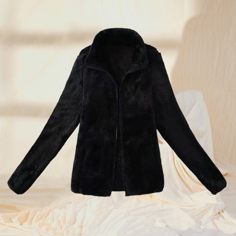 Coral Fleece Stand Collar Jacket