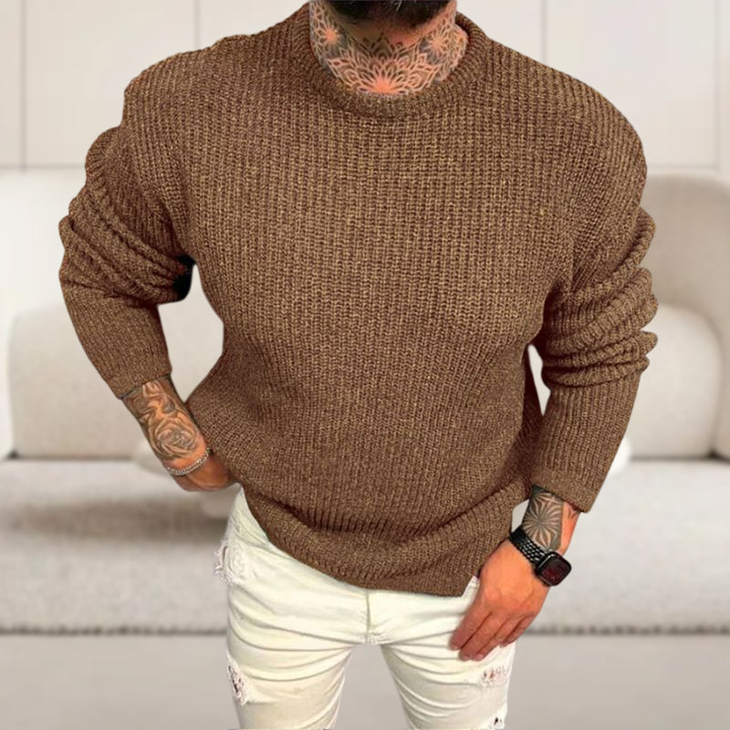 Solid Color Crew Neck Pullover