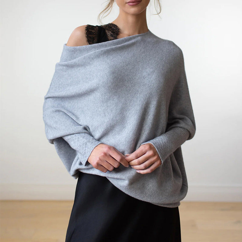 Asymmetric Draped Sweater