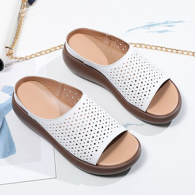 Cutout Platform Slippers