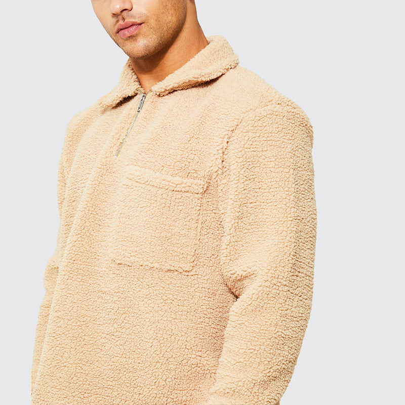 Mens Fuzzy Sherpa Pullover