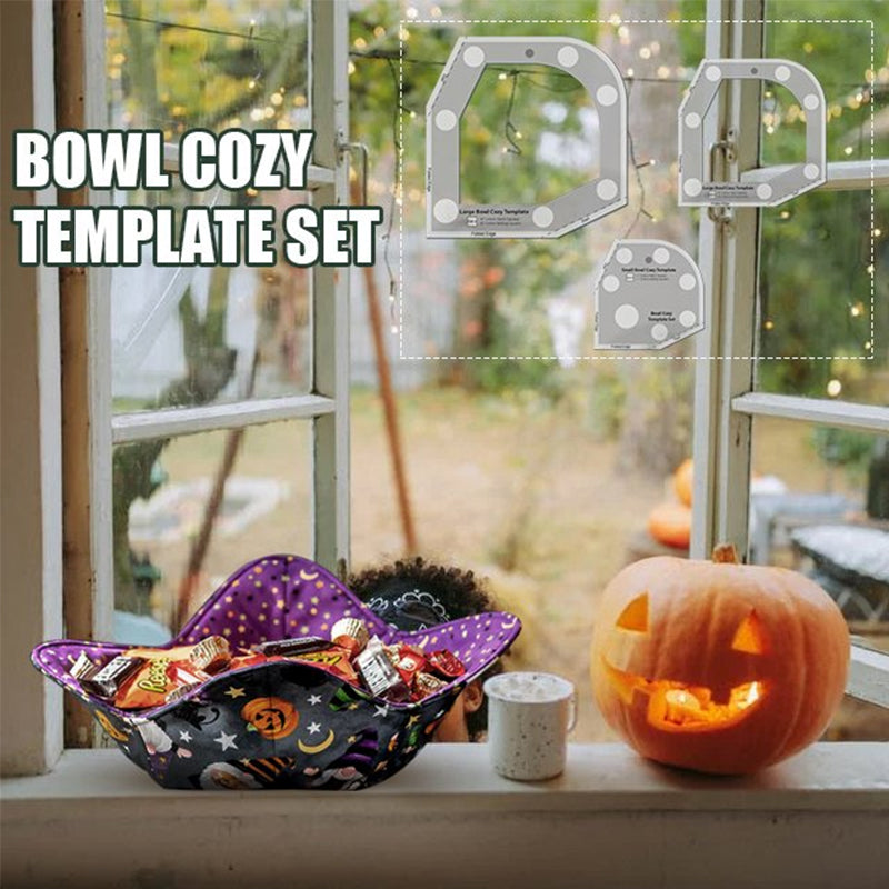 Halloween Candy Bowl Cozy Template Cutting Ruler Set