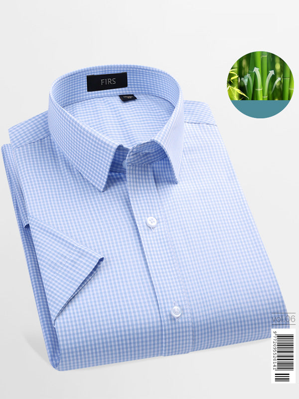 Fine Grid Refreshing Business Shirt