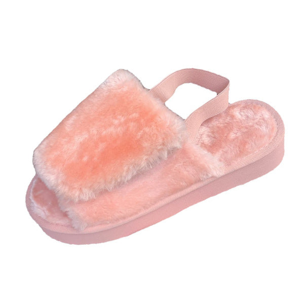 Thick Bottom Fur Slippers