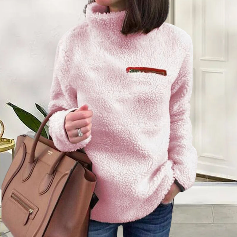 Zip Turtleneck Thermal Sweater