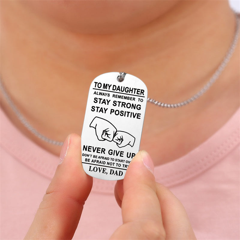 English Alphabet Stainless Steel Necklace