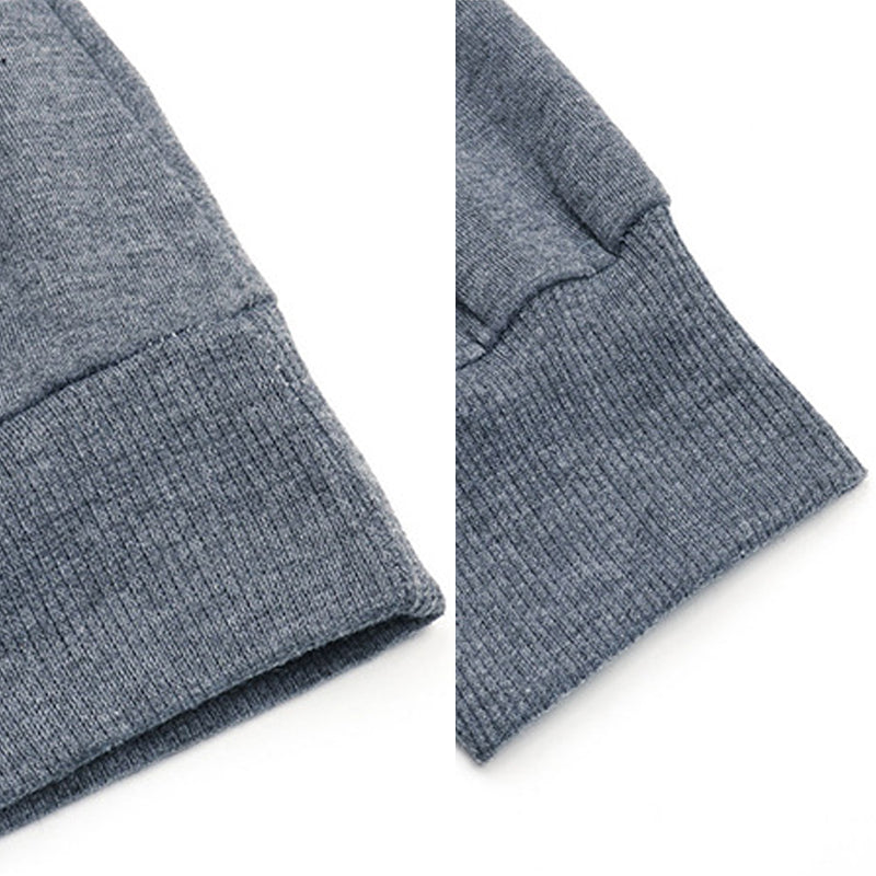 Button Hooded Sweatshirt