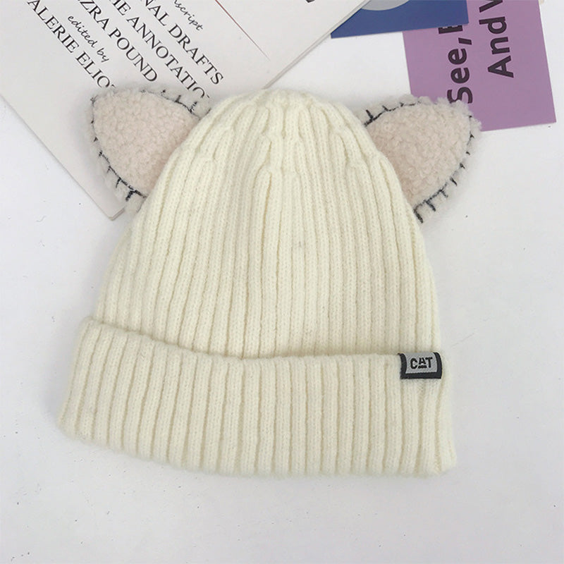 Winter Cat Ears Knitted Beanie