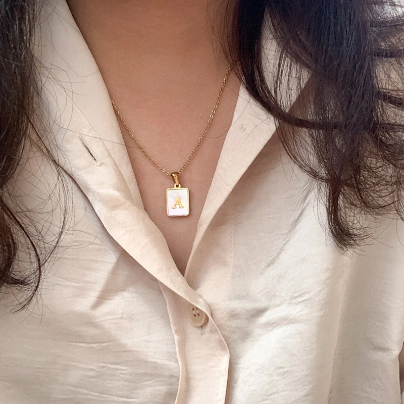 Women's Stainless Steel Letter Necklace