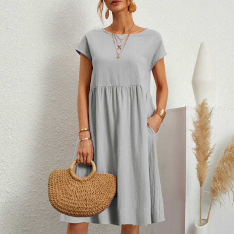 Women's Cotton Round Neck Dress