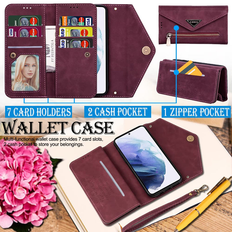 Casekis Crossbody Wallet Leather Phone Case