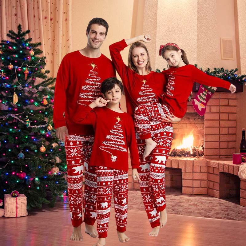 Christmas Print Parent-child Outfit